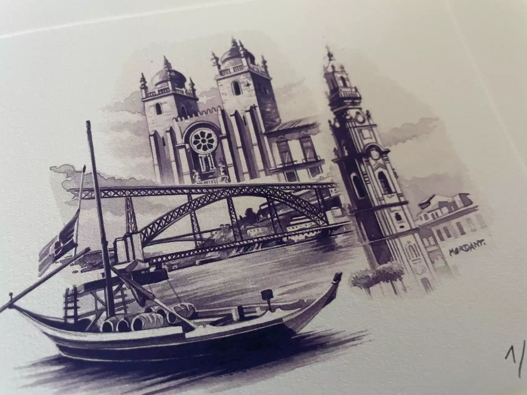 Epreuve d'artiste "Porto" numérotée et signée