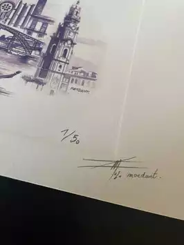 Epreuve d'artiste "Porto" numérotée et signée