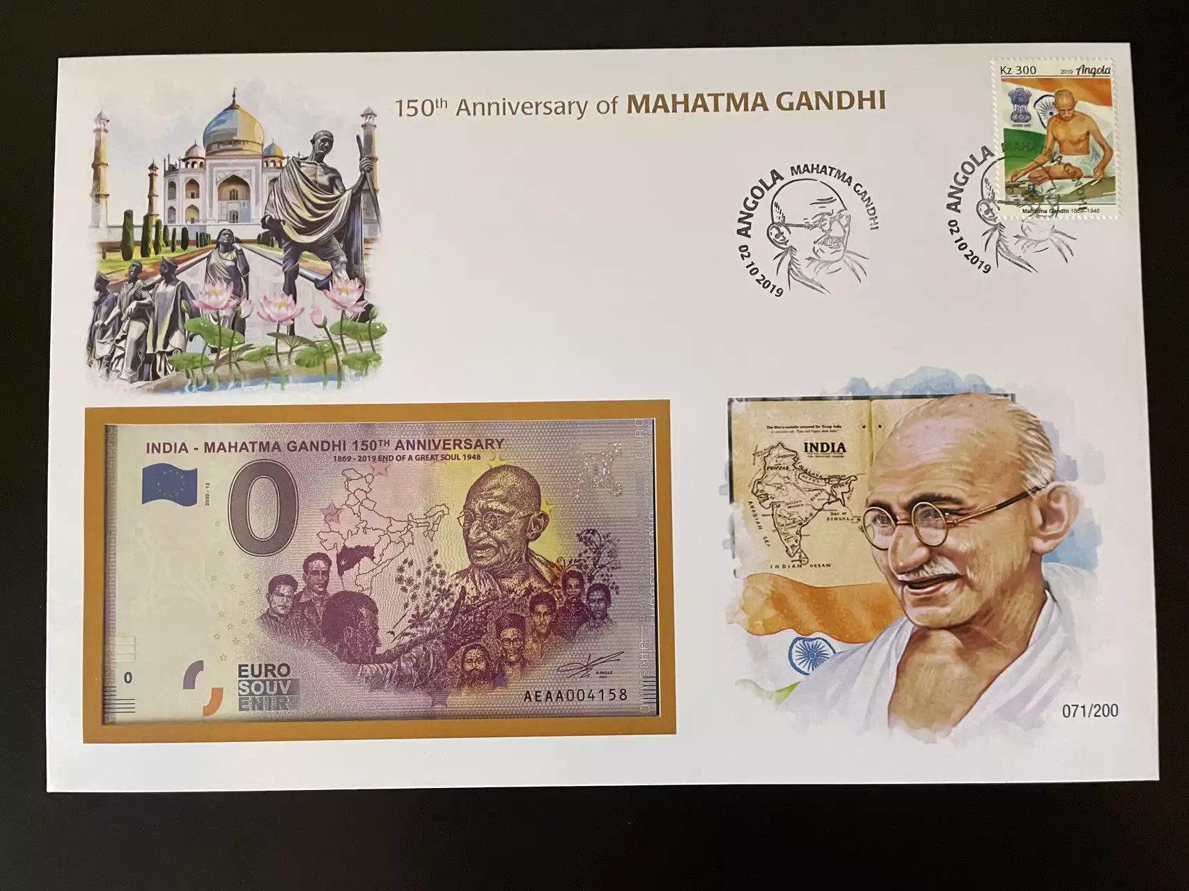 Official Euro Souvenir Covers - 5 enveloppes avec album