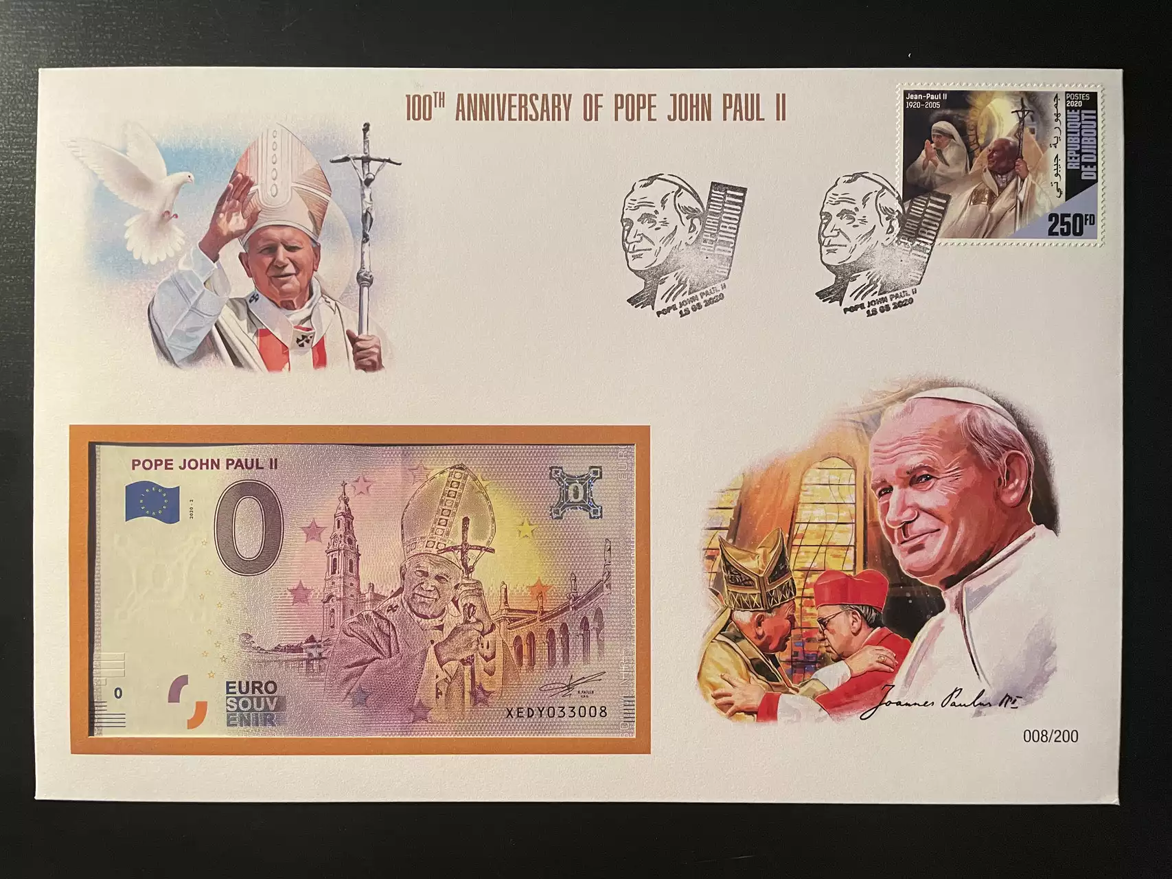 Official Euro Souvenir Covers - 5 enveloppes avec album