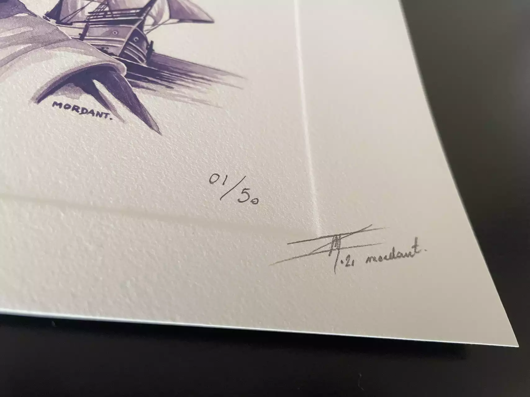 Epreuve d'artiste "Fernão de Magalhães" numérotée et signée