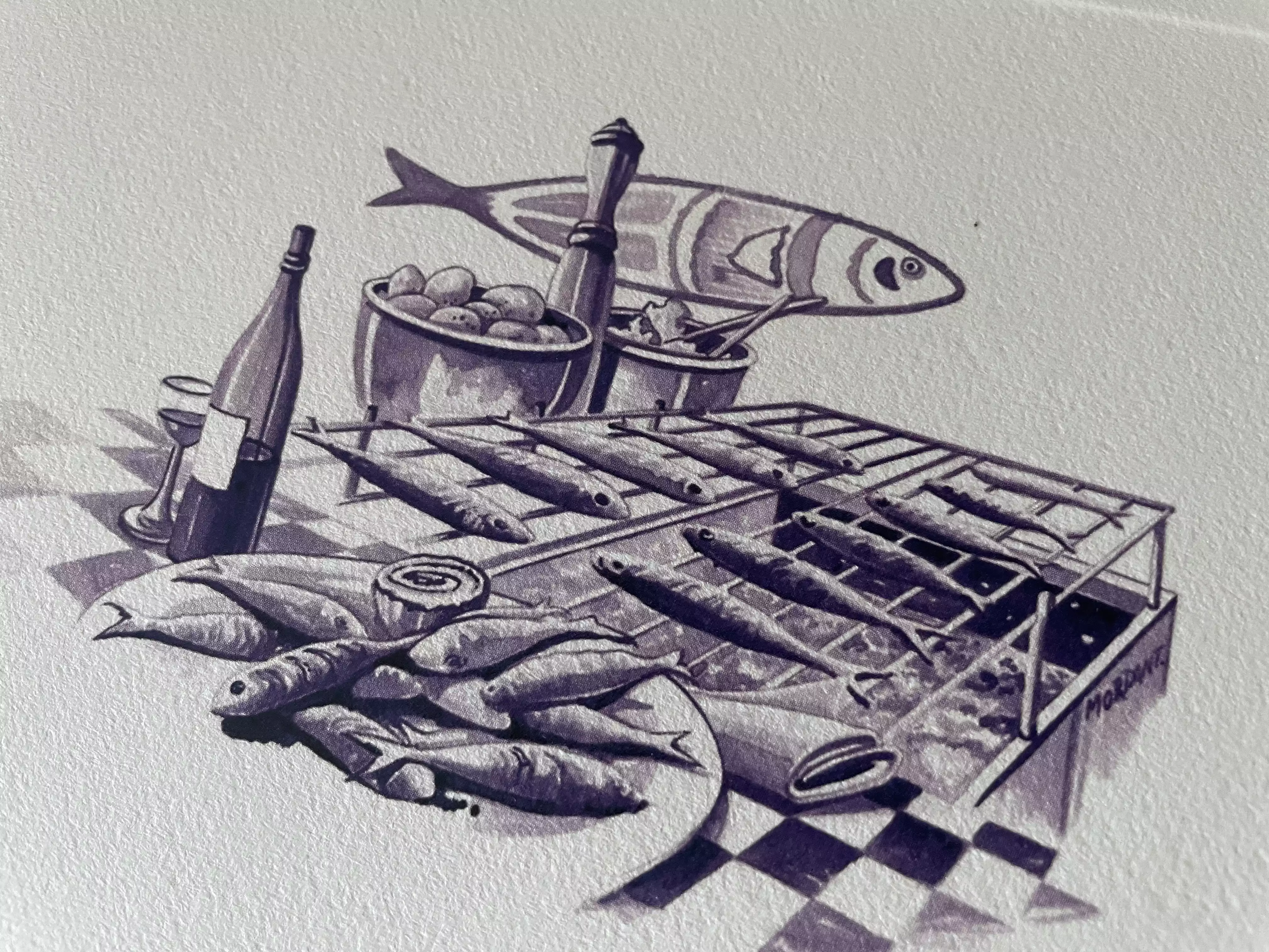 Epreuve d'artiste "Sardinhas" numérotée et signée