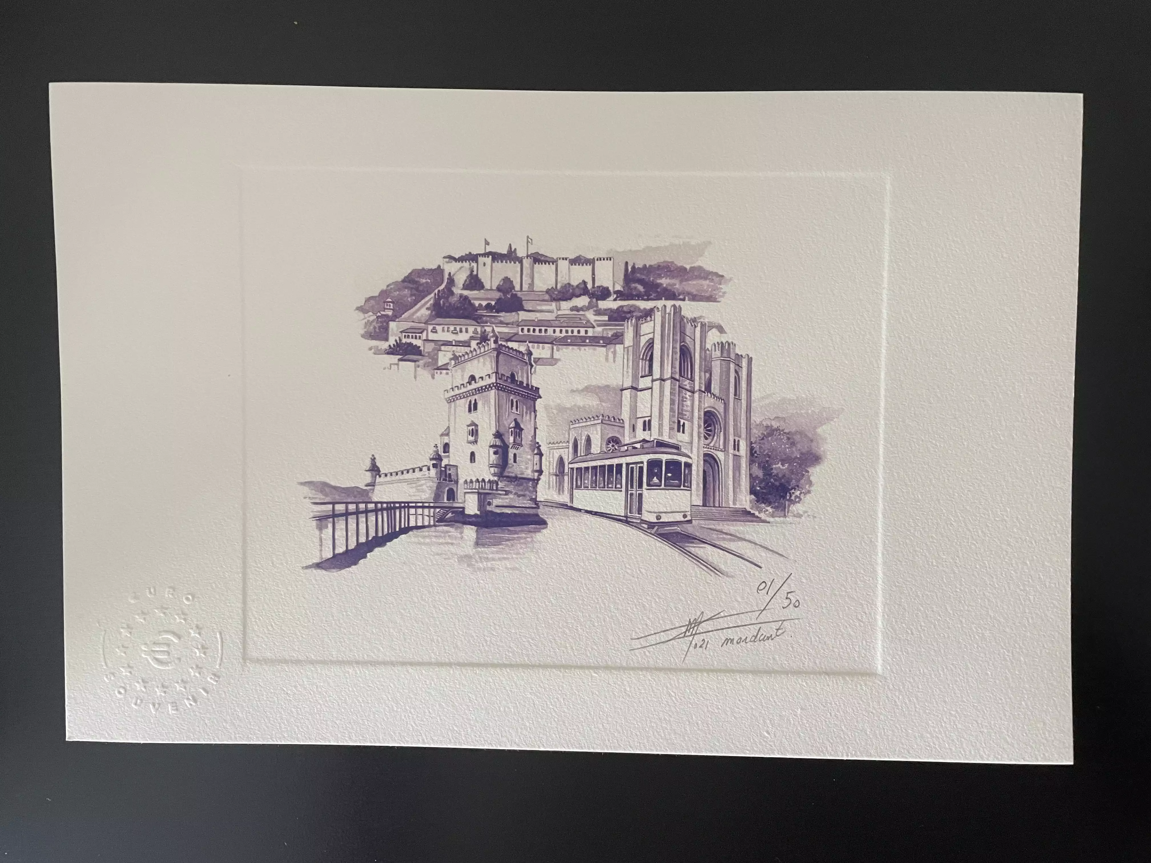 Epreuve d'artiste "Lisboa" numérotée et signée