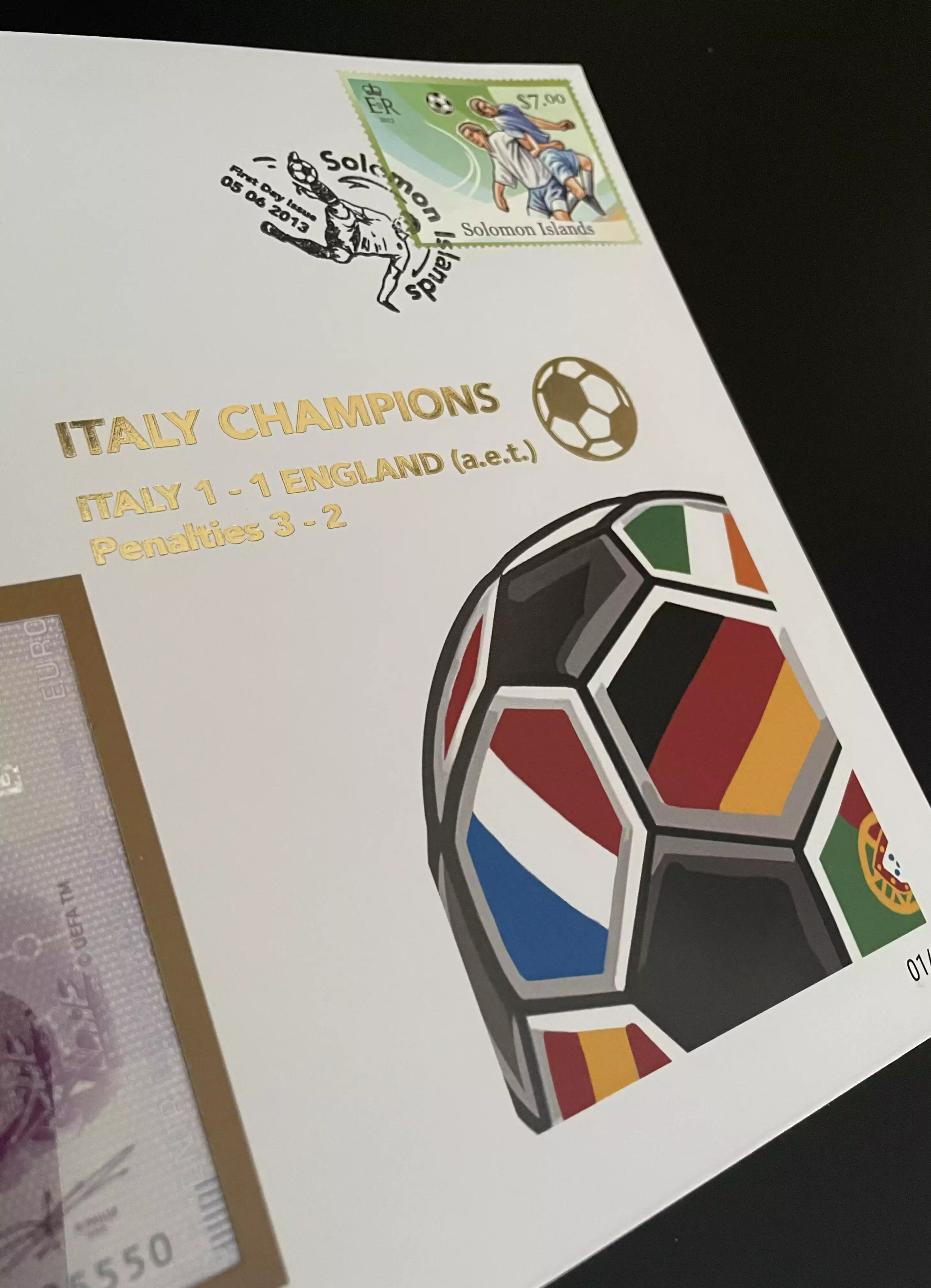 Official Euro Souvenir Cover - Football 2021 (ITALY CHAMPIONS)