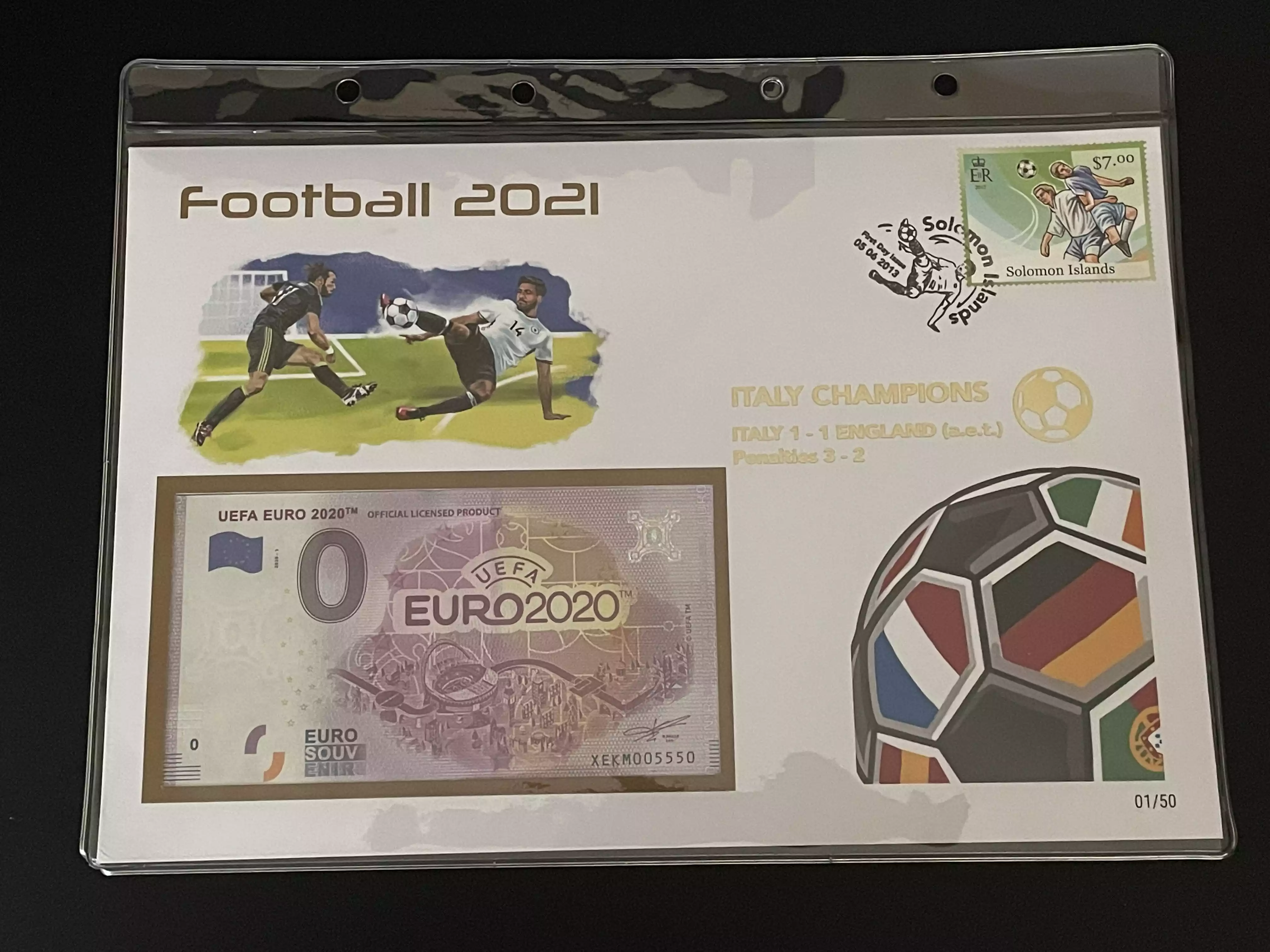 Official Euro Souvenir Cover - Football 2021 (ITALY CHAMPIONS)