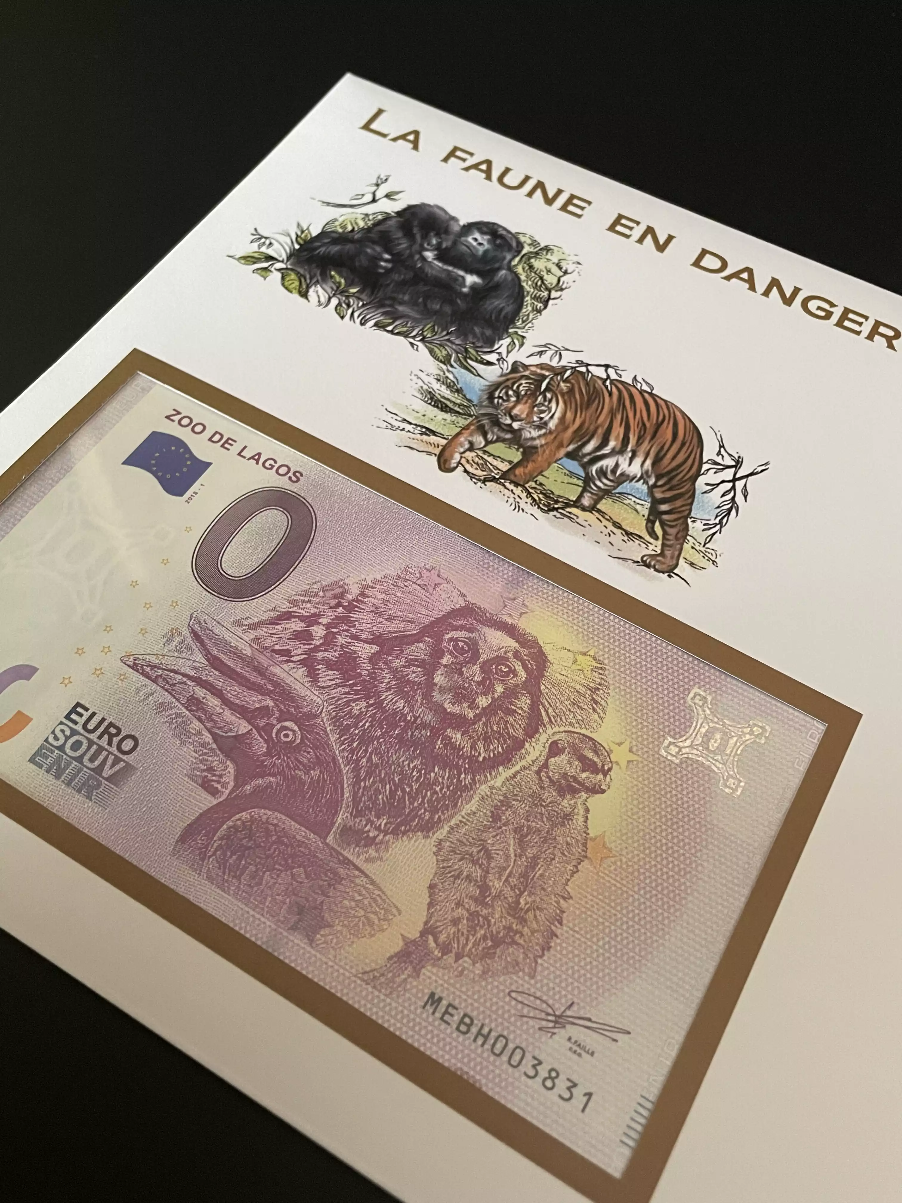 Official Euro Souvenir Cover - La Faune en Danger (Paris)
