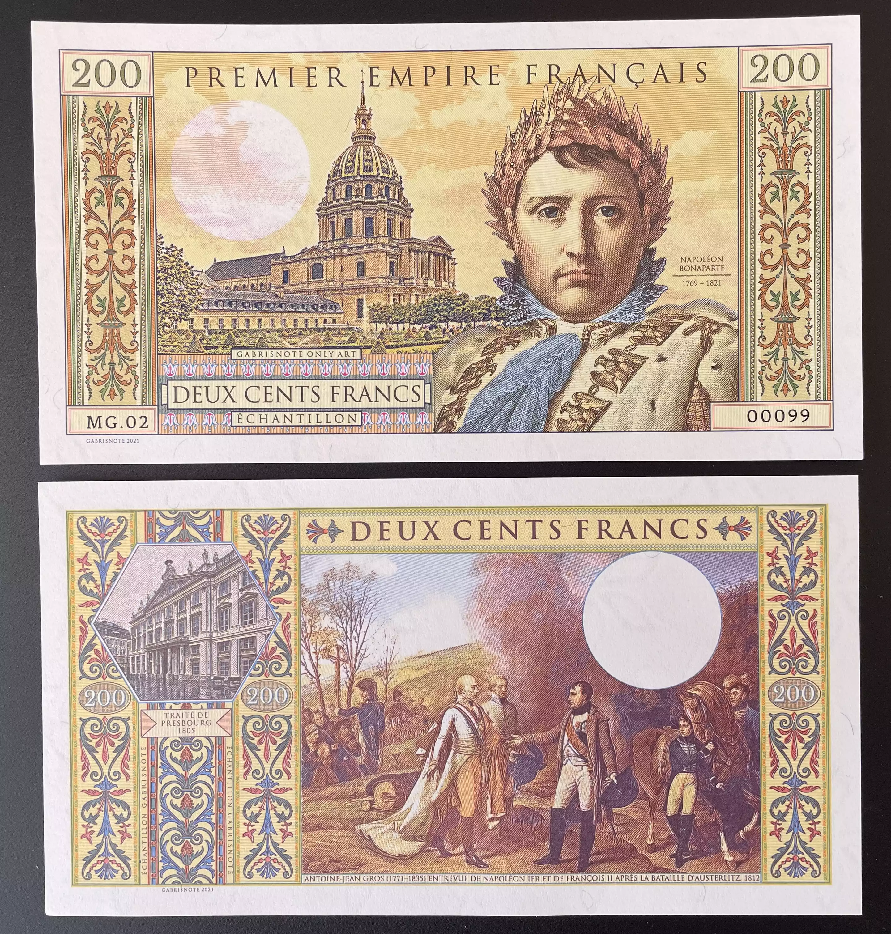 200 Francs 2021 Napoléon Bonaparte Matej Gabris MG.02