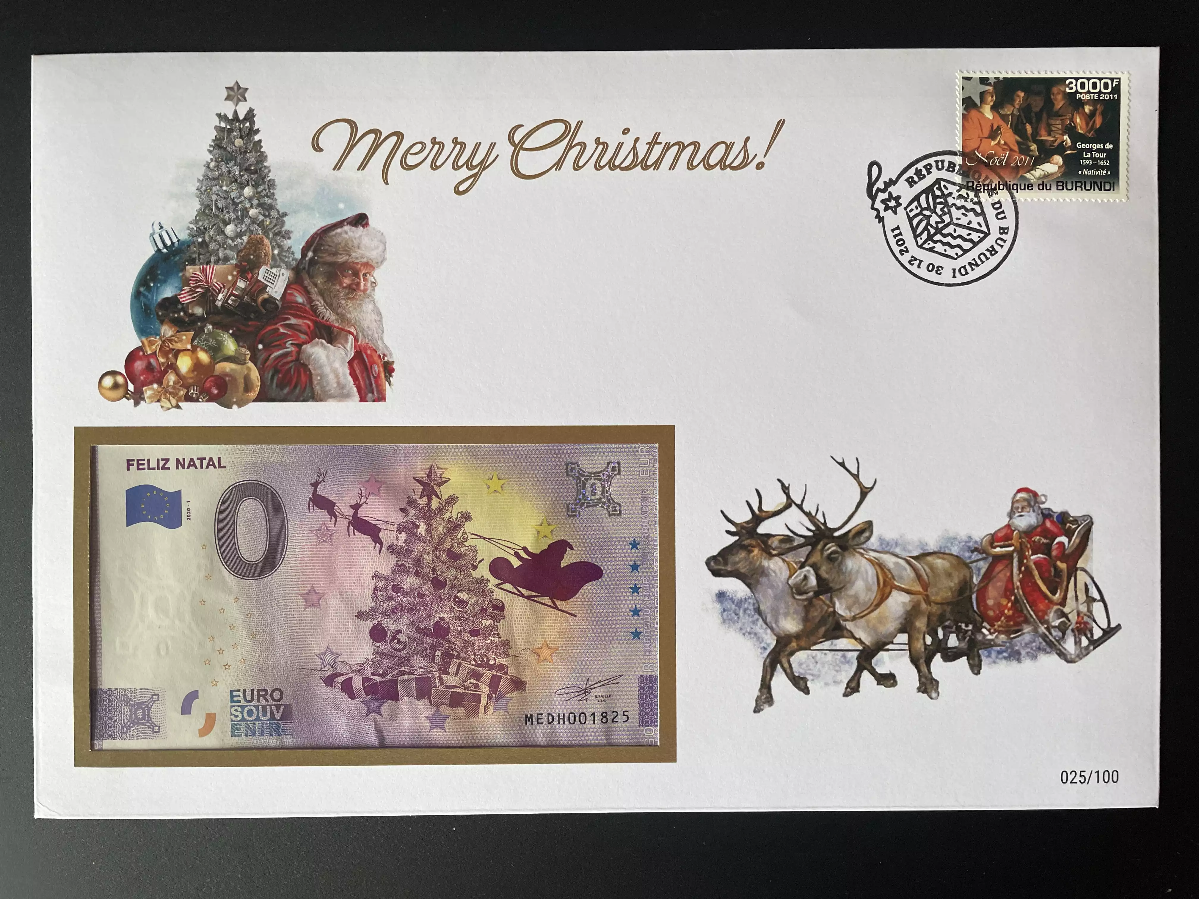 Official Euro Souvenir Cover - Merry Christmas