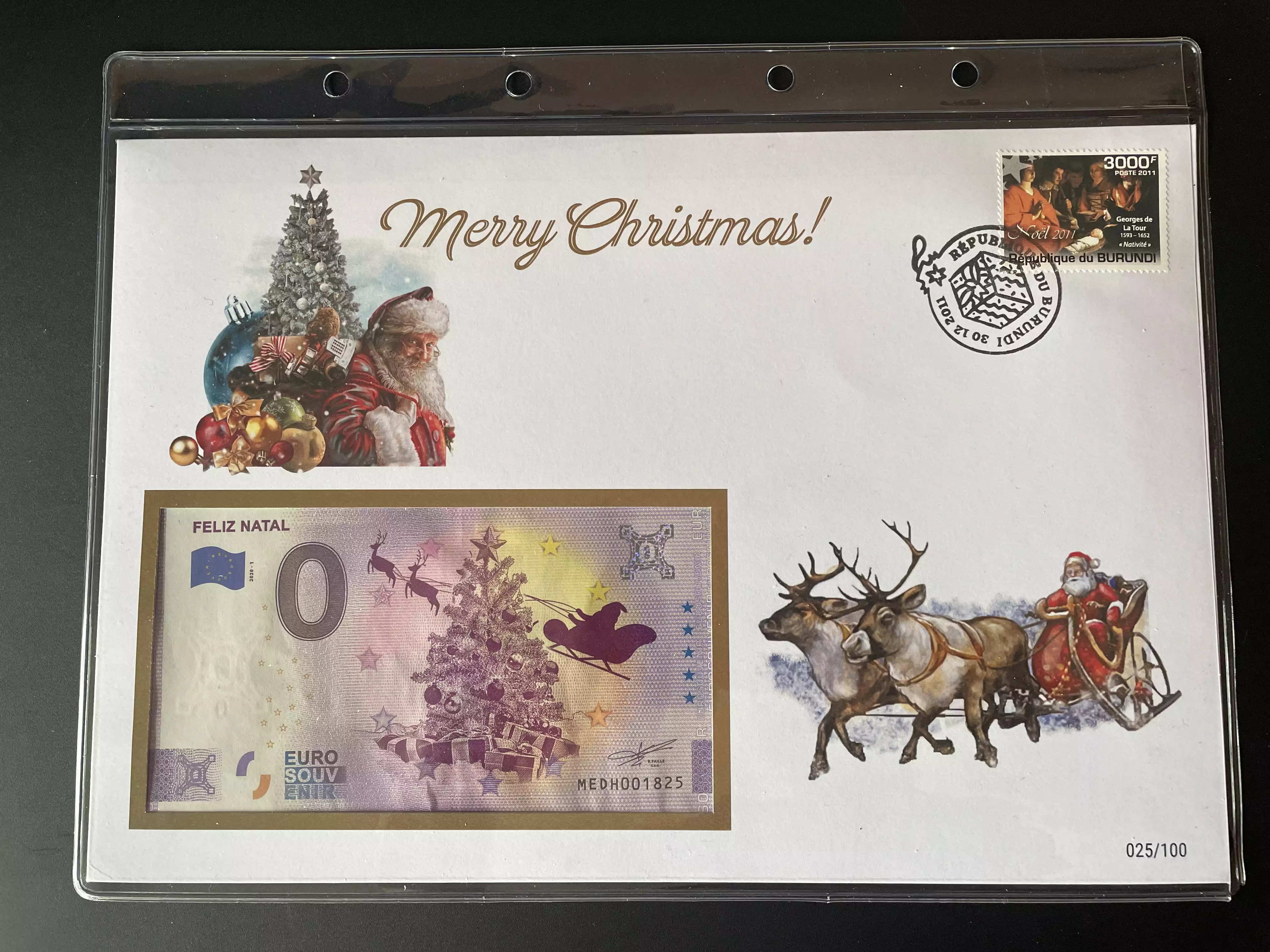 Official Euro Souvenir Cover - Merry Christmas