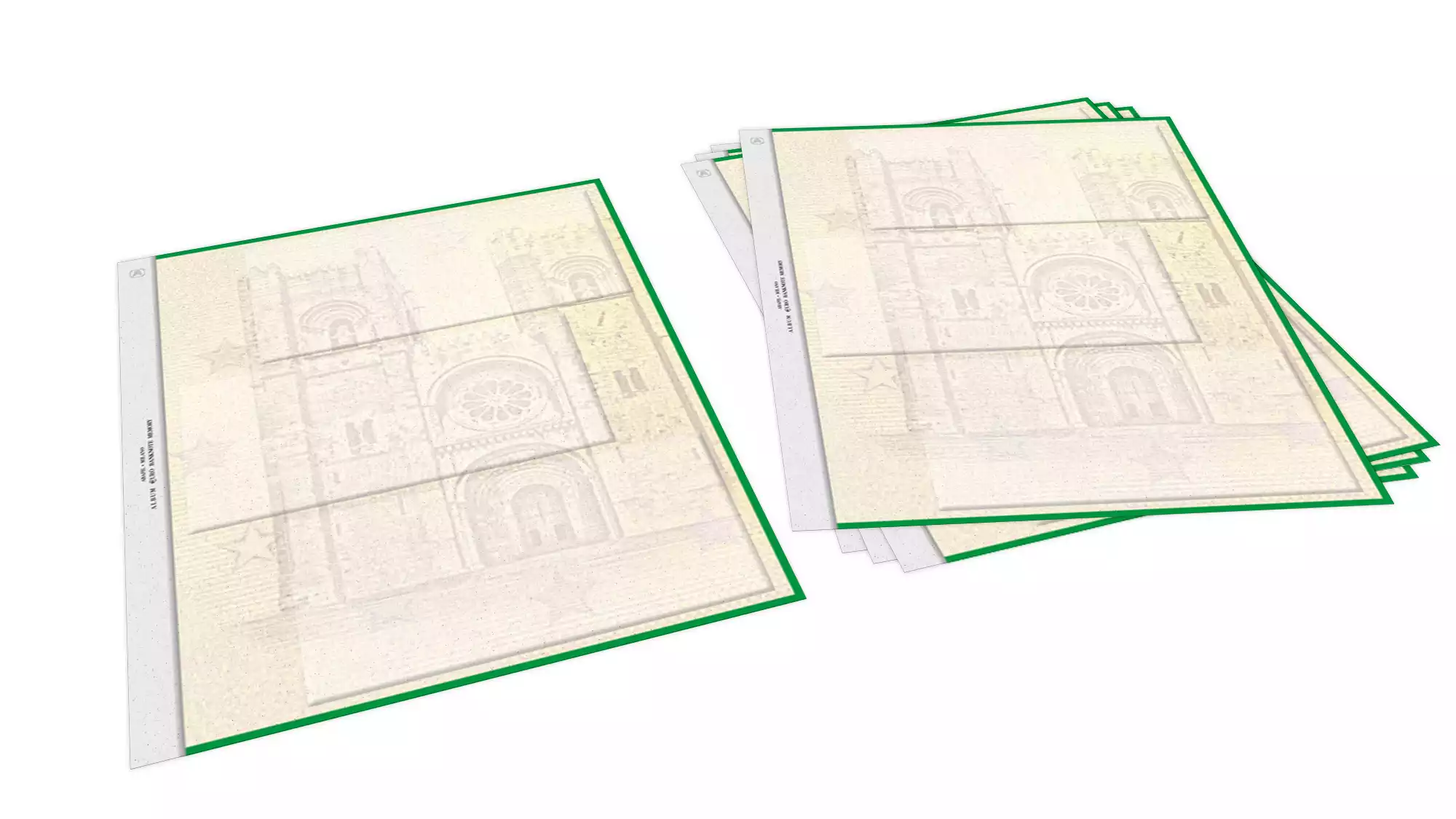 14x ABAFIL Pack de 5 feuilles neutres pour billets 0€ Souvenir Portugal