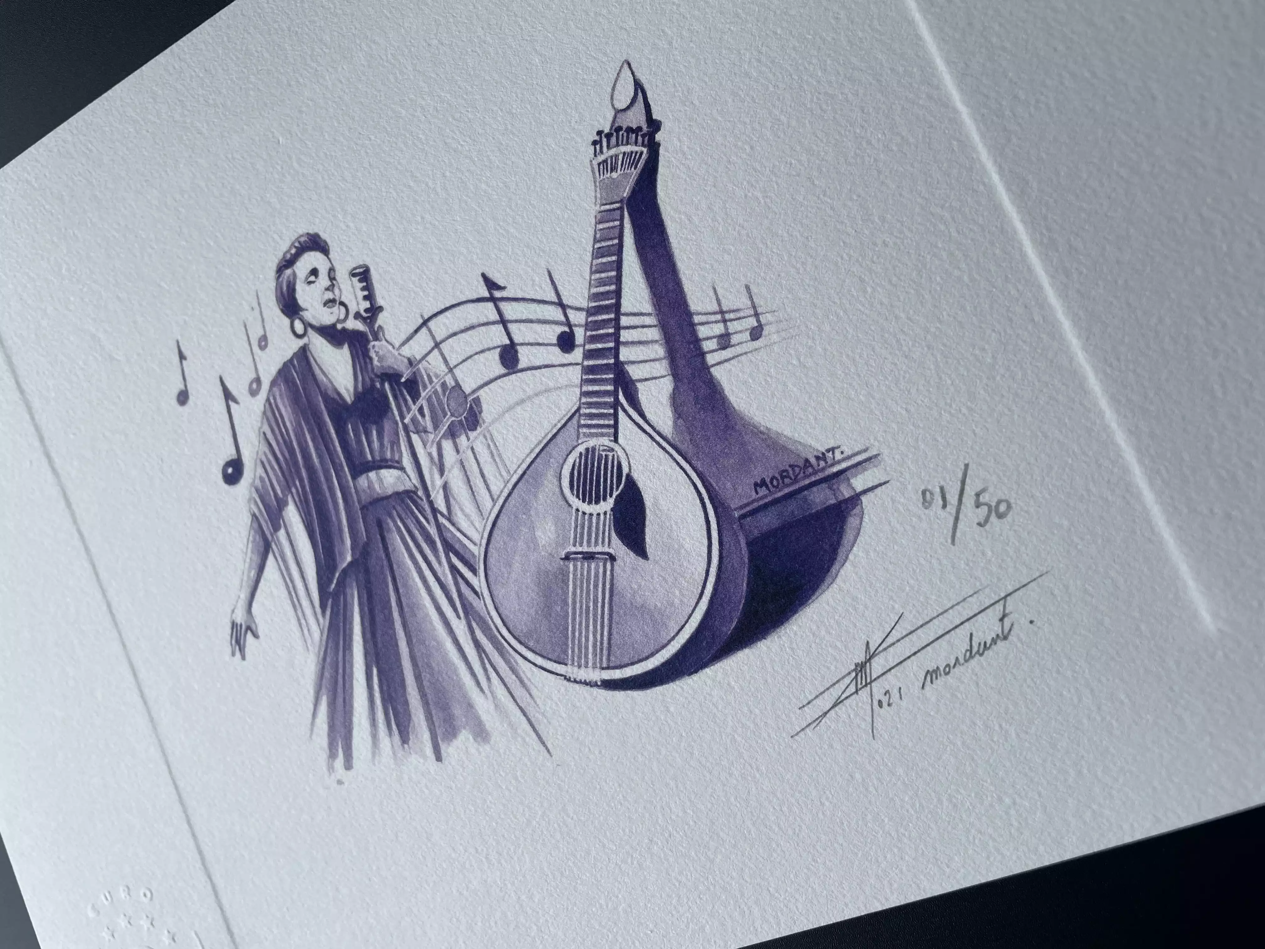 Epreuve d'artiste "Fado" numérotée et signée
