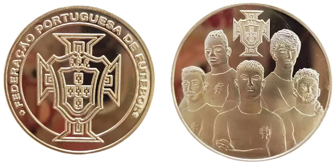 Médaille souvenir "FPF Portugal - Ronaldo Fernandes Leao Felix Ramos"